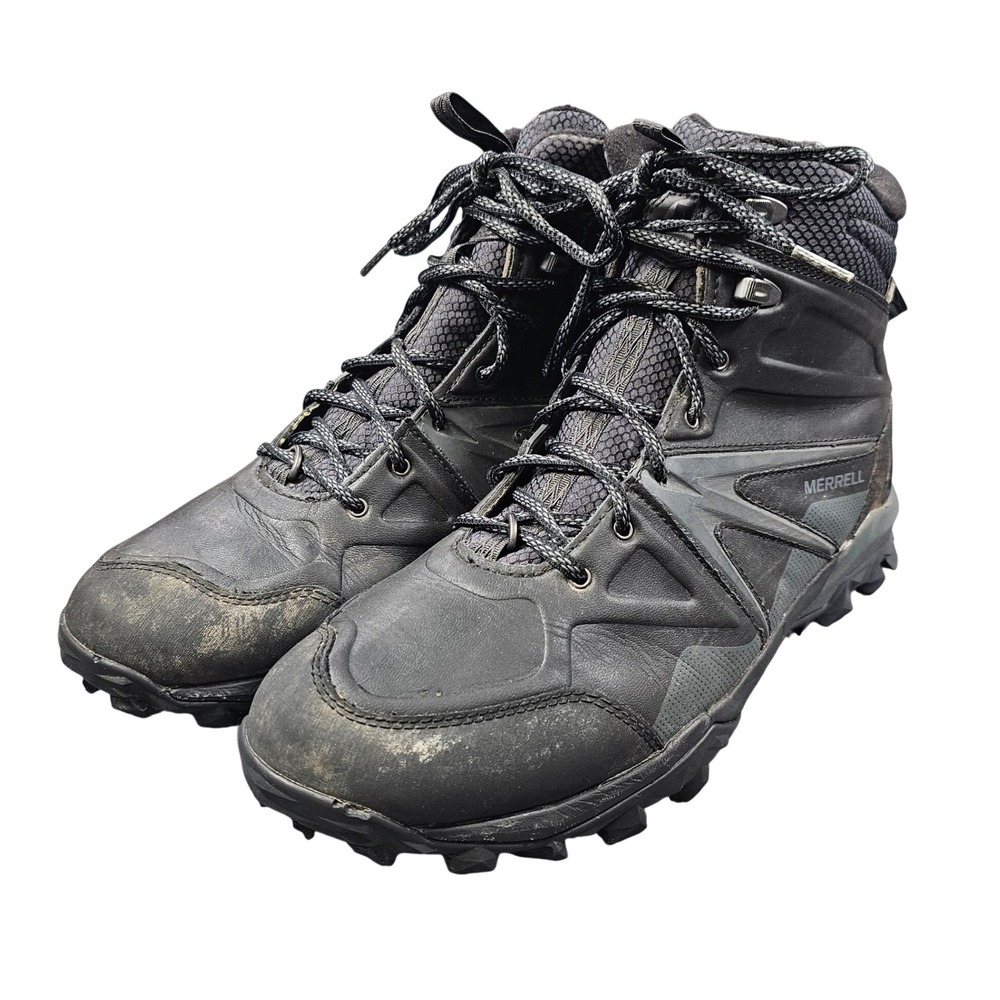 Merrell Thermo Rogue Mid Waterproof Winter Hiking Boot J35799 Mens Size 11 Black